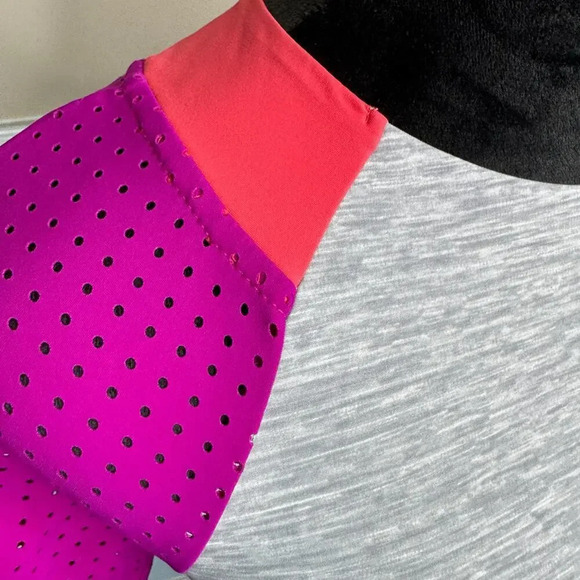 Title Nine‎ Sensitive Stretch Color Block Perforated Sleeve Athletic Dress - Picture 2 of 6